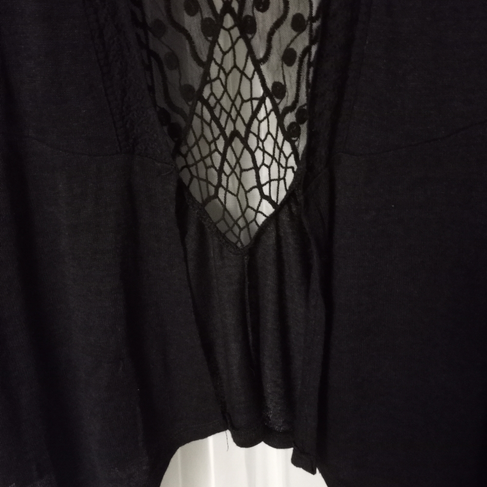 Torrid Hacci Lace Inlay Back Open Front Cardigan - image 8